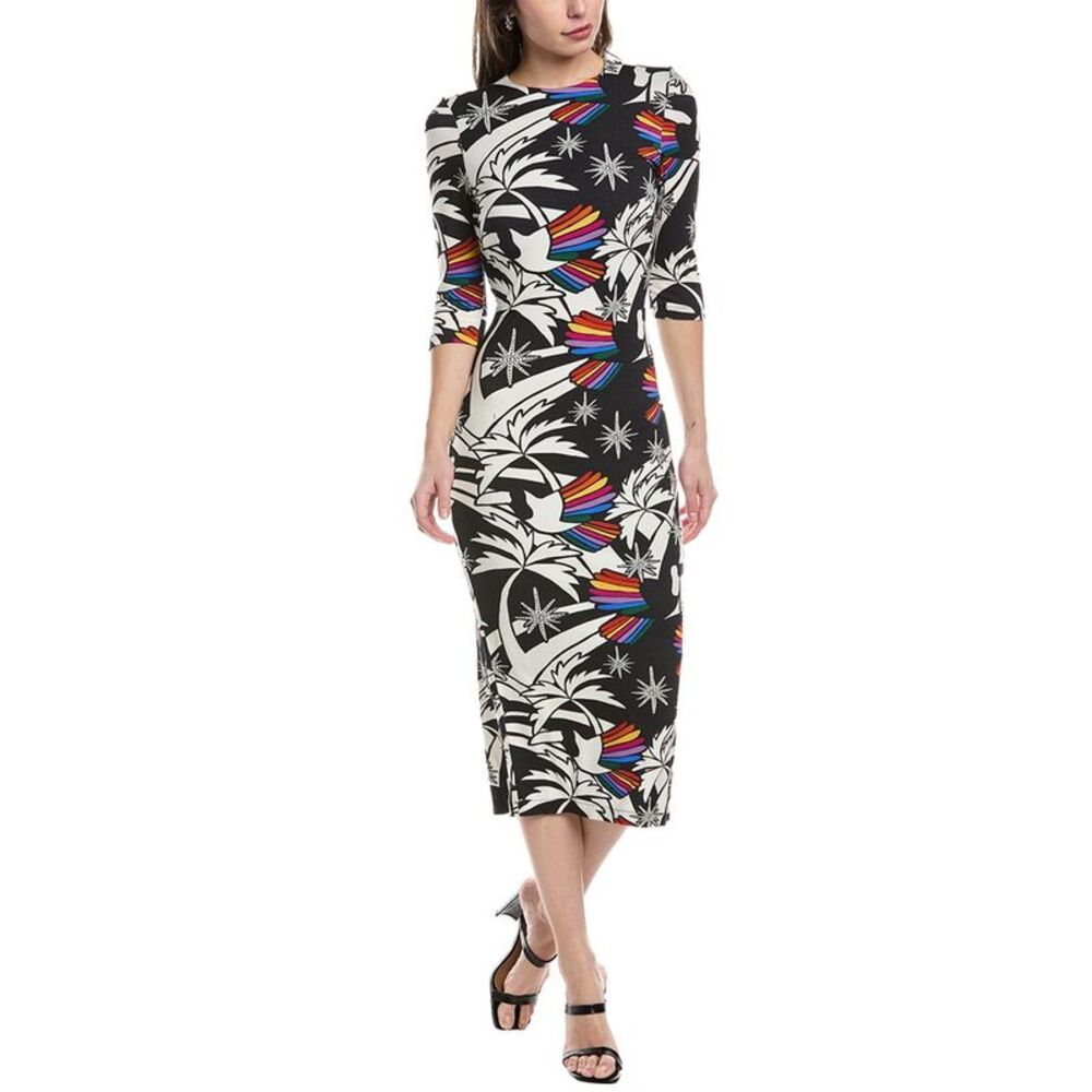 Farm Rio Womens  Midi Dress, Black
